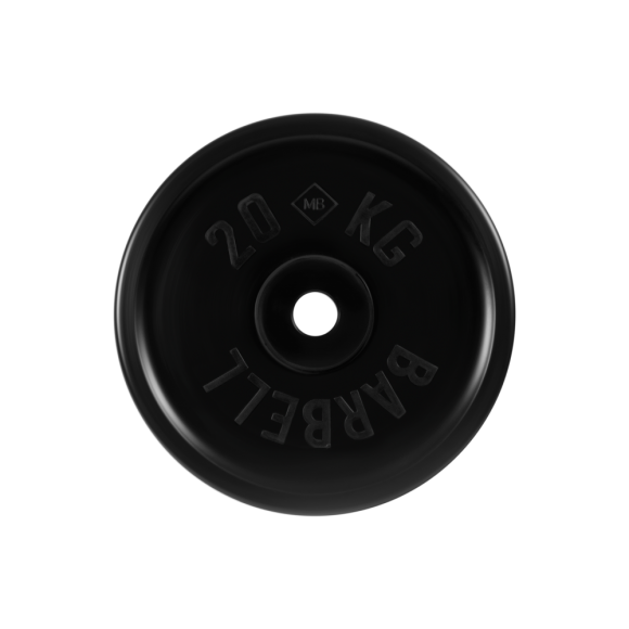 Диск Евро-Классик обрезиненный чёрный 20 кг MB Barbell